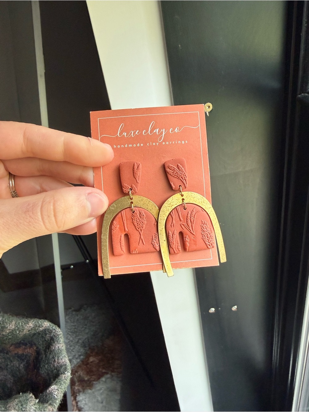 Handmade clay earrings